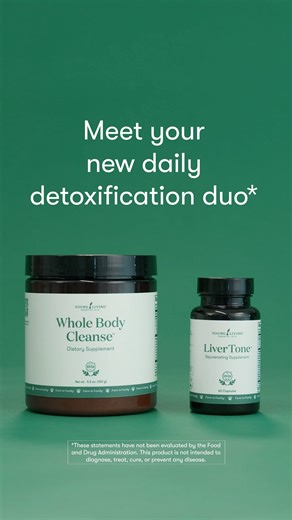 Did you know your body uses your liver and gut to eliminate waste and toxins in three phases? That’s why our Whole Body Cleanse™ and LiverTone™ supplements work together to naturally support healthy liver function, optimal gut health, and all three phases of detox.* Check it out here! https://www.youngliving.com/us/en/product/daily-detoxification-duo?EXID=daa2_AAG *These statements have not been evaluated by the Food and Drug Administration. This product is not intended to diagnose, treat, cure,