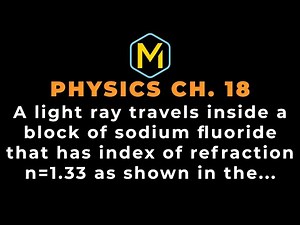 18.23 Mastering Physics Solution-"A light ray travels inside a block of sodium fluoride that has