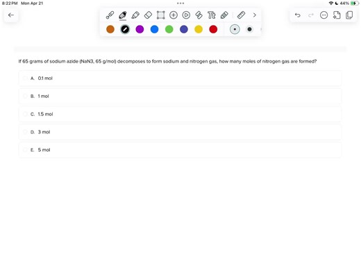 Stochiometry Problem Solved for DAT Preparation