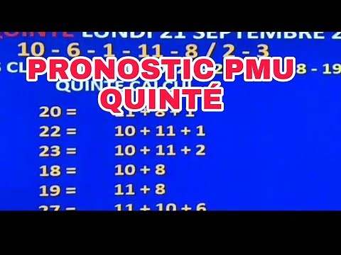 PMU QUINTÉ FORECAST TOMORROW, TIERCÉ QUARTÉ QUINTÉ CALCULATION