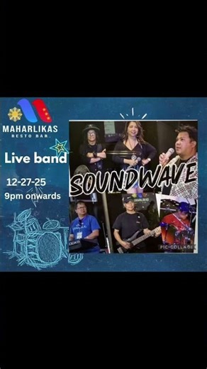 SoundWave Band Performing At Maharlikas Resto Bar Tonight 🎶
