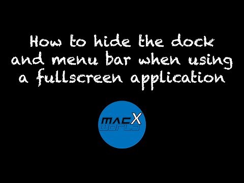 How to hide menu bar and dock in fullscreen games and applications
