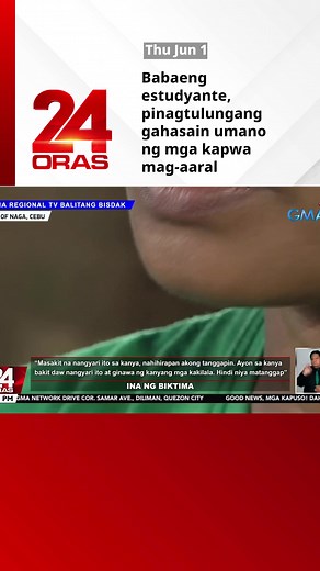 Kalunos-lunos ang sinapit ng isang babaeng estudyante na pinagtulungang gahasain umano ng mga kapwa-mag-aaral sa Cebu. #24Oras #BreakingNewsPH #NewsPH #SocialNewsPH #GMANews