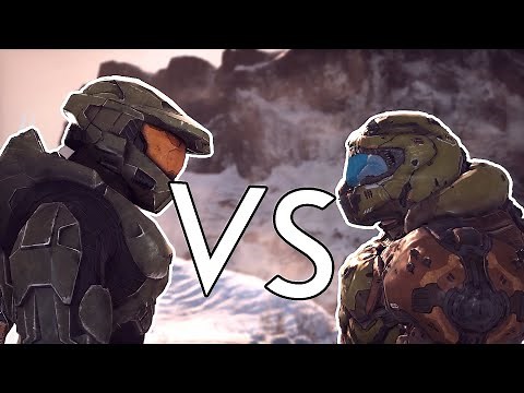 Master Chief vs Doom Guy final battle god of war mod
