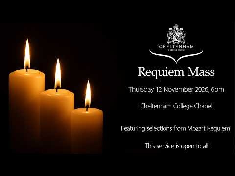 Requiem Mass, Thursday 12 November, 6pm