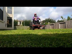 Mowing with the toro timecutter 32