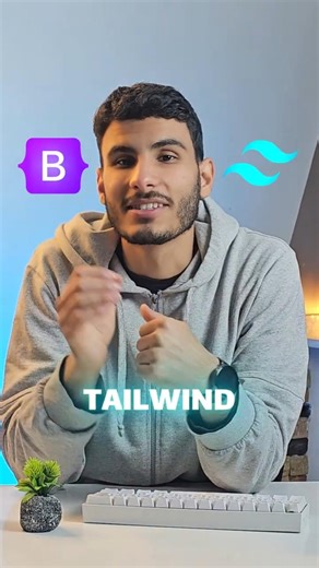 Bootsrap vs Tailwind #webdevelopment #css #tailwindcss #frontend #design #developer #tech #shorts