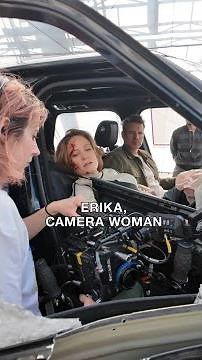 Camera in hand or center frame, Erika Christensen is always up for anything! 🎥