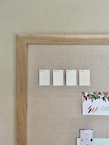 Cotton Linen Memo Board: White Oak Frame, Push Pin Display - Etsy