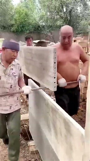 cool way to install concrete panel leaves to make a fence #shorts