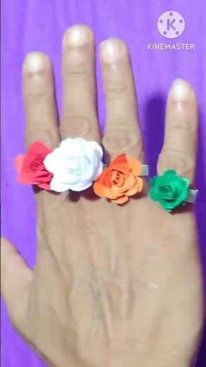 Origami Rose Ring | Easy Paper Craft DIY 💍🌹