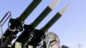 Mobile air defense missile system with radar station