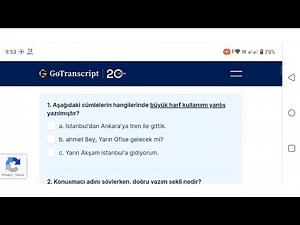 GoTranscript Turkish audio test Answer 03/04/2025| Online Earning 100%