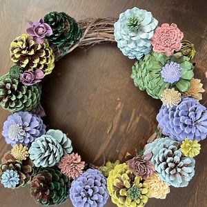 Pinecone Painted Wreath - Etsy