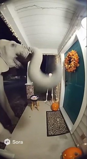 Elephant vs Halloween Skeleton 🎃🐘