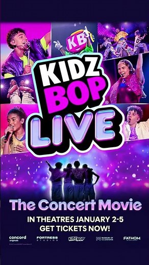 IN THEATERS NOW! Go see KIDZ BOP LIVE: The Concert Movie only in theaters until January 5! 🎶🎟️