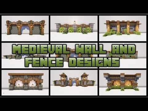 Minecraft: 8 Medieval Wall and Fence Designs | Wall Ideas