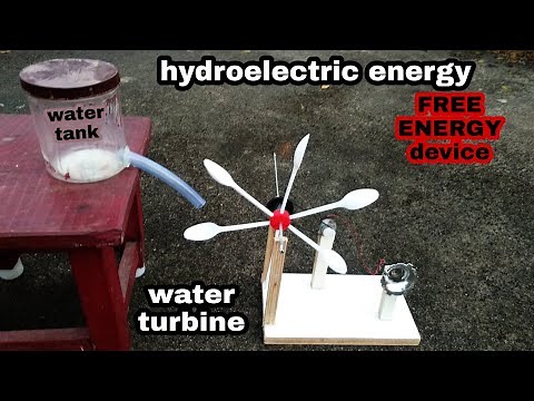how to make hydro electricity generation at home | free energy school project