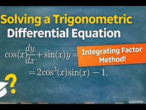 First-Order Linear Differential Equation with Trigonometric Coefficients