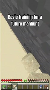 Basic training for a Minecraft manhunt #minecraft #manhunt #parkour