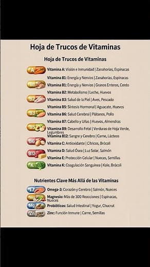 Alimentos ricos en vitaminas que DEBES comer #salud #comida