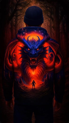 Dragon Fire Graphic Hoodie – Mythic Fantasy Streetwear Pullover - Etsy