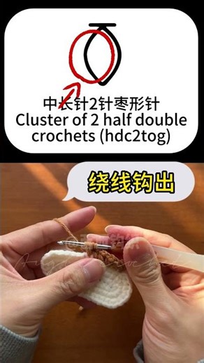2 Double Crochet Puff Stitch Tutorial | 钩针2针枣形针新手教程#crochet #crochetpuffstitch #crochetforbeginners