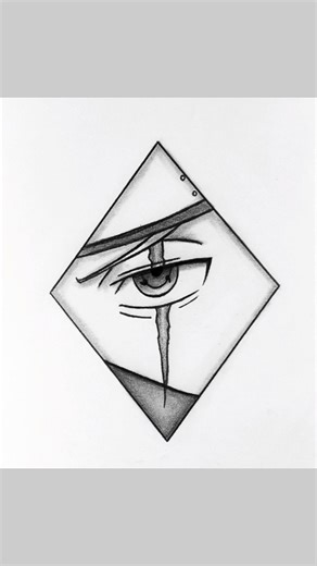 Kakashi Hatake eye drawing / pencil sketch #anime #shorts #animedrawing