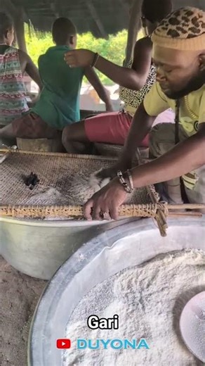second to last stage of the gari processing