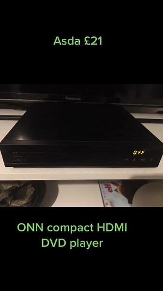 #asda #dvdplayer #hdmi hdmi version #onn #asdatech bargain £21 works brill great for Xmas dvds etc the unit is square and very small portable USB powered #usbpowered