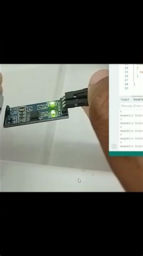 Detecting magnetic field. #arduino #coding #programming #circuit #microcontroller #electronic #diy