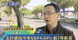 主計處估今年GDP4.64% 創7年新高