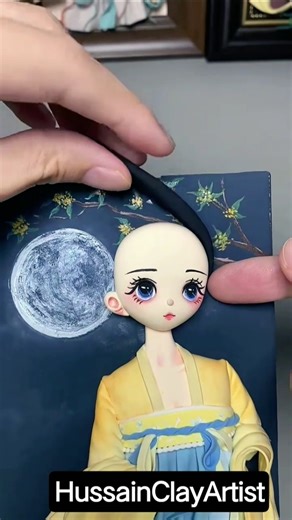 How to make adorable clay art with cute girl themes Part 5 #shorts #viral #girl #clayart