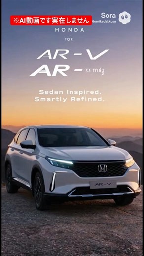 AIが考えた車のCMホンダAR-V #ai動画 #cm風