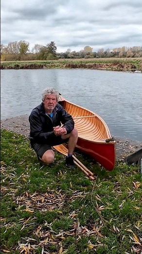 Wood canvas canoe first paddle