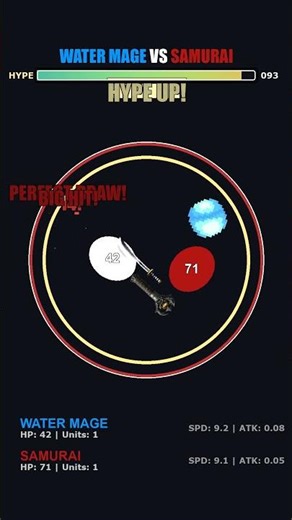 PySimLab - Water Mage vs. Samurai #autobattler #gamedev #gaming #pygame #python #simulation