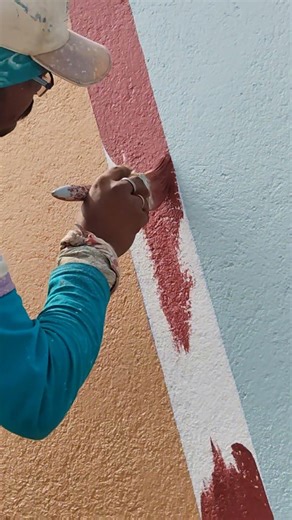 outside bit paint designe 🖌️🎨#wall #followers #outsidepaint