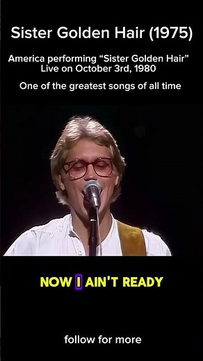 America performing “Sister Golden Hair” live on October 3rd, 1980 #liveperformance #america #shorts