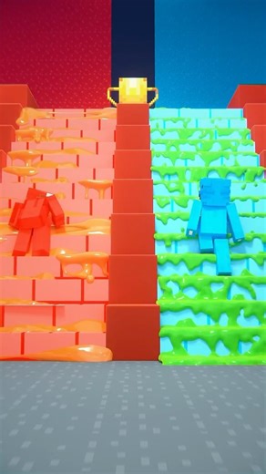 SLIPPERY vs STICKY Stairs ON Minecraft!
