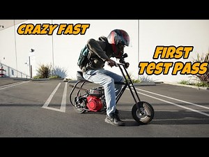 First Test Pass On The 15HP 212 Predator Mini Bike!