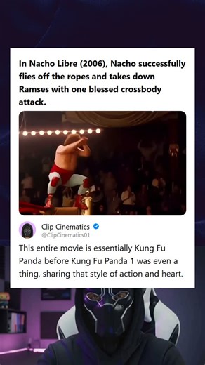 @clipcinematics01 on Instagram: "Nacho Libre 2006 Nacho Takes Down Ramses with a Blessed Crossbody Highlighting an exciting wrestling move by Nacho in Nacho Libre (2006)."