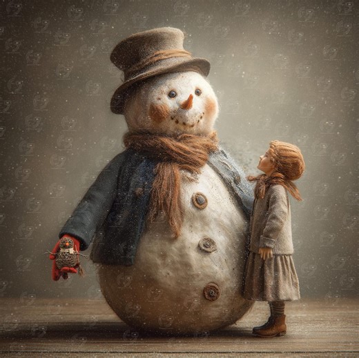 Cute Snowman Digital Background | Winter Holiday Snowman Illustration | Cozy Christmas Snowman Wallpaper Instant Download - Etsy