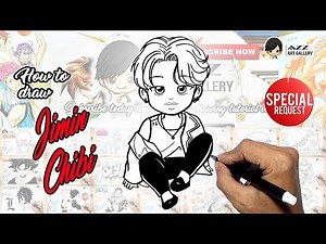 How to draw BTS Jimin Chibi step by step