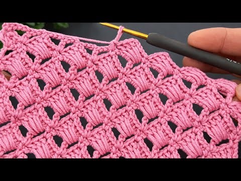 Just 2 Rows! This Crochet Stitch Looks Amazing 😍 Easy & Beautiful Pattern for Blankets