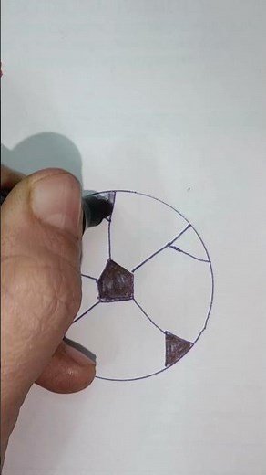 ⚽✨ From Simple Shapes to a Soccer Ball | Easy Drawing ProcessDescription: