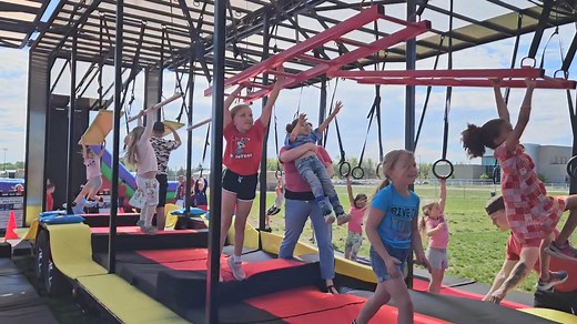 Pipestone Area Schools students in junior kindergarten through fifth grade are participating in Ninja Anywhere activities today thanks to the PAS Elementary Boosters. Ninja Anywhere includes a variety of ninja equipment, obstacle courses and inflatables. | Pipestone County Star