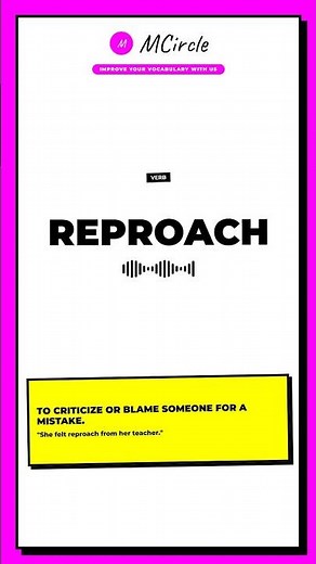 Learn English: What is Reproach? | Vocabulary Shorts