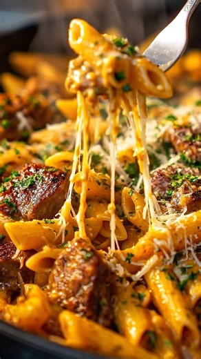 🍝🔥 One-Pot Creamy Spicy Cajun Sausage Pasta