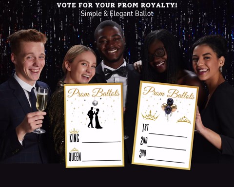 Prom King and Queen Ballot, Prom Voting Ballot Template, Prom Court Voting Ballot Printable, High School Prom Vote Cards, Prom King Ballot - Etsy