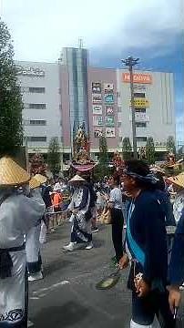 【久喜提灯祭り2025】久喜駅前の人形山車（志ん二 神武天皇）#shorts ＃祭り＃久喜提燈祭り＃山車